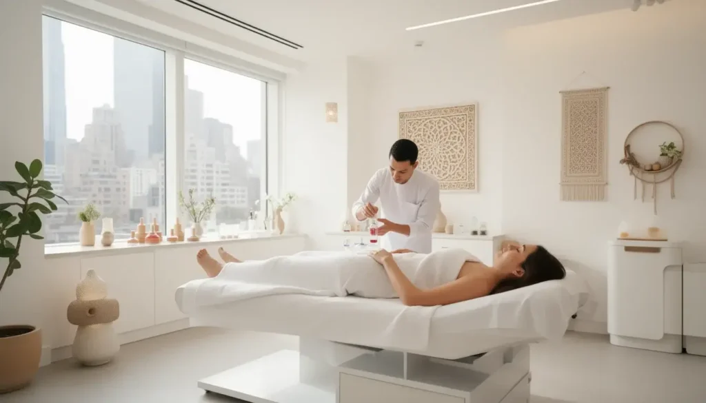 A modern wellness clinic offering hijama wet cupping therapy as part of holistic health services